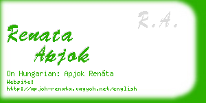 renata apjok business card