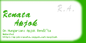 renata apjok business card